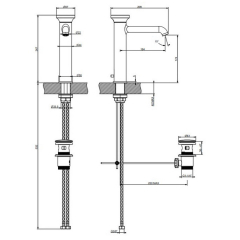 Смеситель для раковины Gessi Origini 66005.720, никель PVD