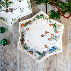 Блюдо-звезда Tomorrow Santa Comes 24 см