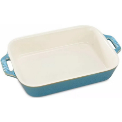 Форма для запекания прямоугольная Staub Ceramic 20х16 см, цвет античный бирюзовый