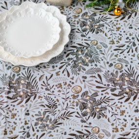 Скатерть прямоугольная Xmas Bloom 150х250 см, цвет песочный