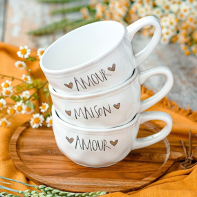 Чашка для завтрака Dolce Casa Amour 520 мл, в ассортименте