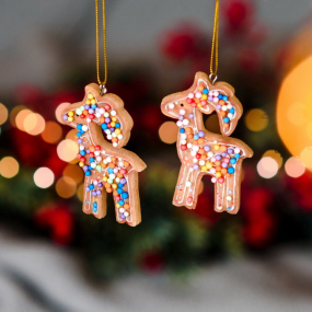 Игрушка на елку "Олень-пряник" 8,5 см