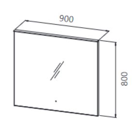 Зеркало с подсветкой Kolpa-San Quadrum OG 90X80 LED, IR