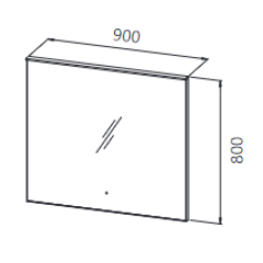 Зеркало с подсветкой Kolpa-San Quadrum OG 90X80 LED, IR