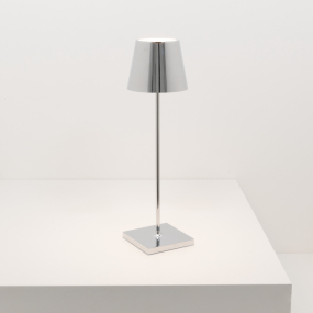 Лампа настольная Zafferano Poldina Pro 38 см, цвет хром