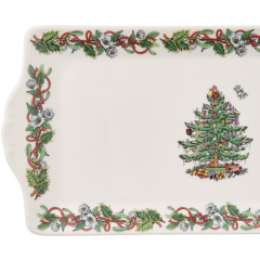 Блюдо для сэндвичей Christmas Tree 34 см, борт с орнаментом