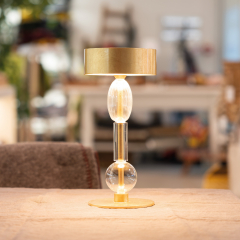 Лампа настольная Zafferano Royal Family Wi-Fi Pro 28 см, цвет золото