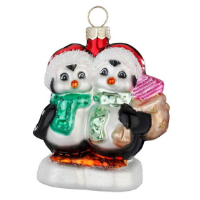 Елочная игрушка "Пара пингвинов" 7,5 см