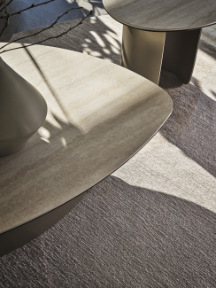 Стол журнальный Calligaris Twins 110х87 CS5156-B, White Travertino