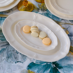 Блюдо овальное Pont aux choux blanc 41,5 см