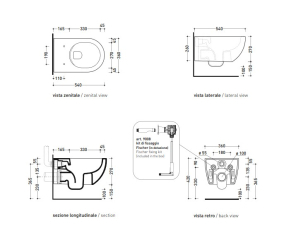 Унитаз подвесной Flaminia App 54х36 AP118GUV, GoClean, с сиденьем, Uva