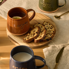 Чашка для завтрака Enjoy 640 мл, зеленая