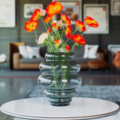 Ваза Glass Design Atmosphere 25 см, серая