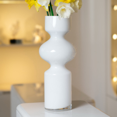Ваза Wetube 35 см, белая