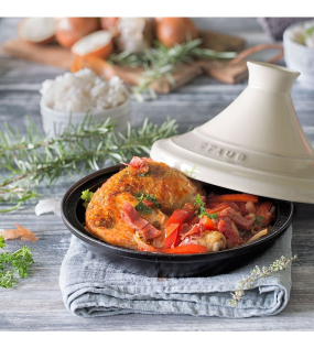Тажин Staub Specials 28 см, черный/кремовый