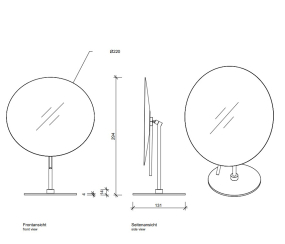 Зеркало  Decor Walther Mirrors 20х15х30 0122550, белое матовое