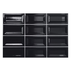Плитка керамическая Equipe Evolution 7,5х15, Inmetro Black, 7,5 мм