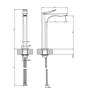 Смеситель для раковины Gessi Rilievo 59004.030, медь PVD