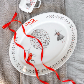 Блюдо овальное большое Noel 42,5х32,5 см