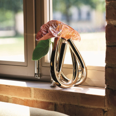 Ваза Triu 22 см, цвет золото