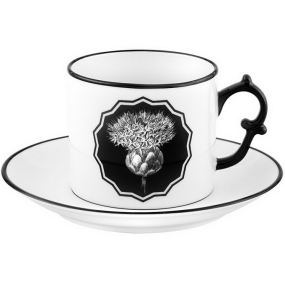 Чашка чайная с блюдцем Herbariae by Christian Lacroix 200 мл, белая