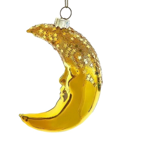 Елочная игрушка "Полумесяц" 9 см, цвет золото