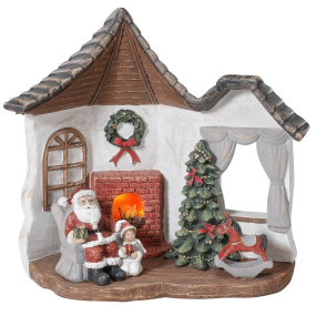 Фигурка с подсветкой "У камина" 16 см