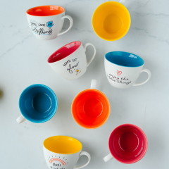 Чашка для завтрака Color Block 450 мл, желтая