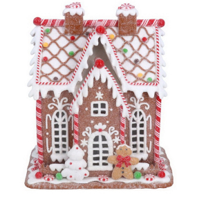 Фигурка "Пряничный домик" с подсветкой 23х20х15 см