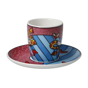 Чашка для эспрессо с блюдцем "Улыбка" 100 мл