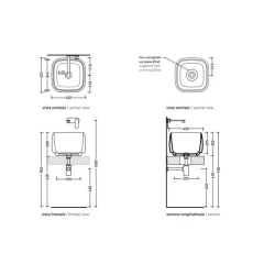 Раковина Flaminia Flag 40х40, с донным клапаном, Latte