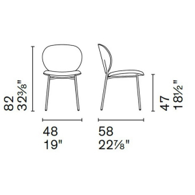 Стул Calligaris Ines CS2004, Matt Black/ Pink