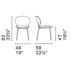 Стул Calligaris Ines CS2004, Matt Black/ Pink