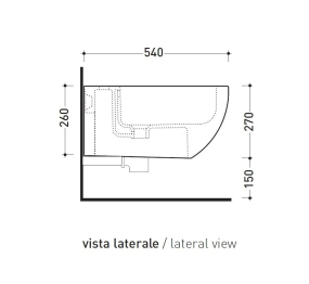 Биде подвесное Flaminia App AP218VG, 36x54, Verde Giada