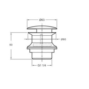 Донный клапан Kohler E78292-CP, хром