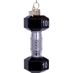 Елочная игрушка "Гантель" 10,5см