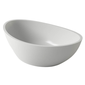 Раковина Holbi Europe SR 54x33, из Soft Rock, белая матовая, с клапаном
