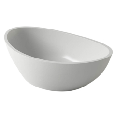 Раковина Holbi Europe SR 54x33, из Soft Rock, белая матовая, с клапаном