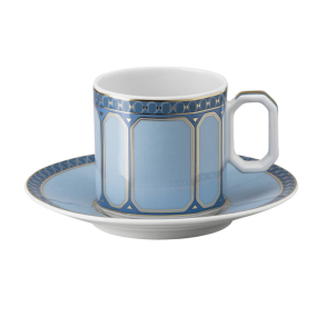 Чашка для эспрессо с блюдцем Signum Azure 80 мл 