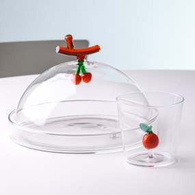 Блюдо с крышкой "Вишня" Fruits & Flowers 21 см