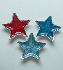 Чаша декоративная "Звезда" 18х3 см, голубая