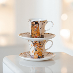 Чашка кофейная с блюдцем "Поцелуй" 200 мл