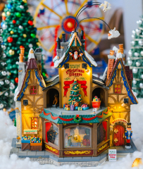 Фигурка музыкальная "Деревушка "Рождественский магазинчик" 29,5х18х32 см