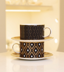 Чашка чайная с блюдцем Arris Geometric 180 мл