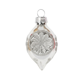 Елочная игрушка "Сосулька" Inge's Christmas 4,5 см, цвет серебро