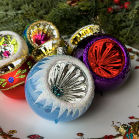 Елочный шар "Зимняя драгоценность" 8 см