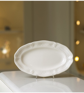 Блюдо овальное Pont aux choux blanc 37,2х25,8 см