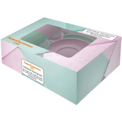 Набор чашек для эспрессо с блюдцами Colorblock 100 мл, 4 предмета