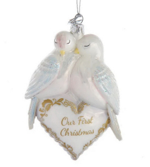 Игрушка на елку "Голуби: Наше первое Рождество" 12 см
