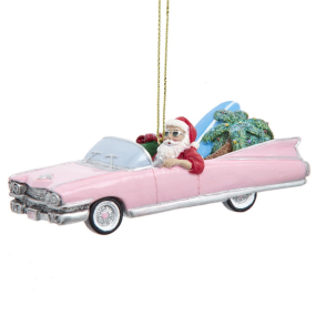 Елочная игрушка "Санта в кадиллаке" 10,5 см